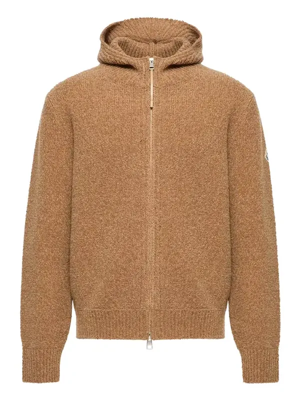 Bouclé Wool Blend Zip-up Hoodie Bouclé Wool Blend Zip-up Hoodie