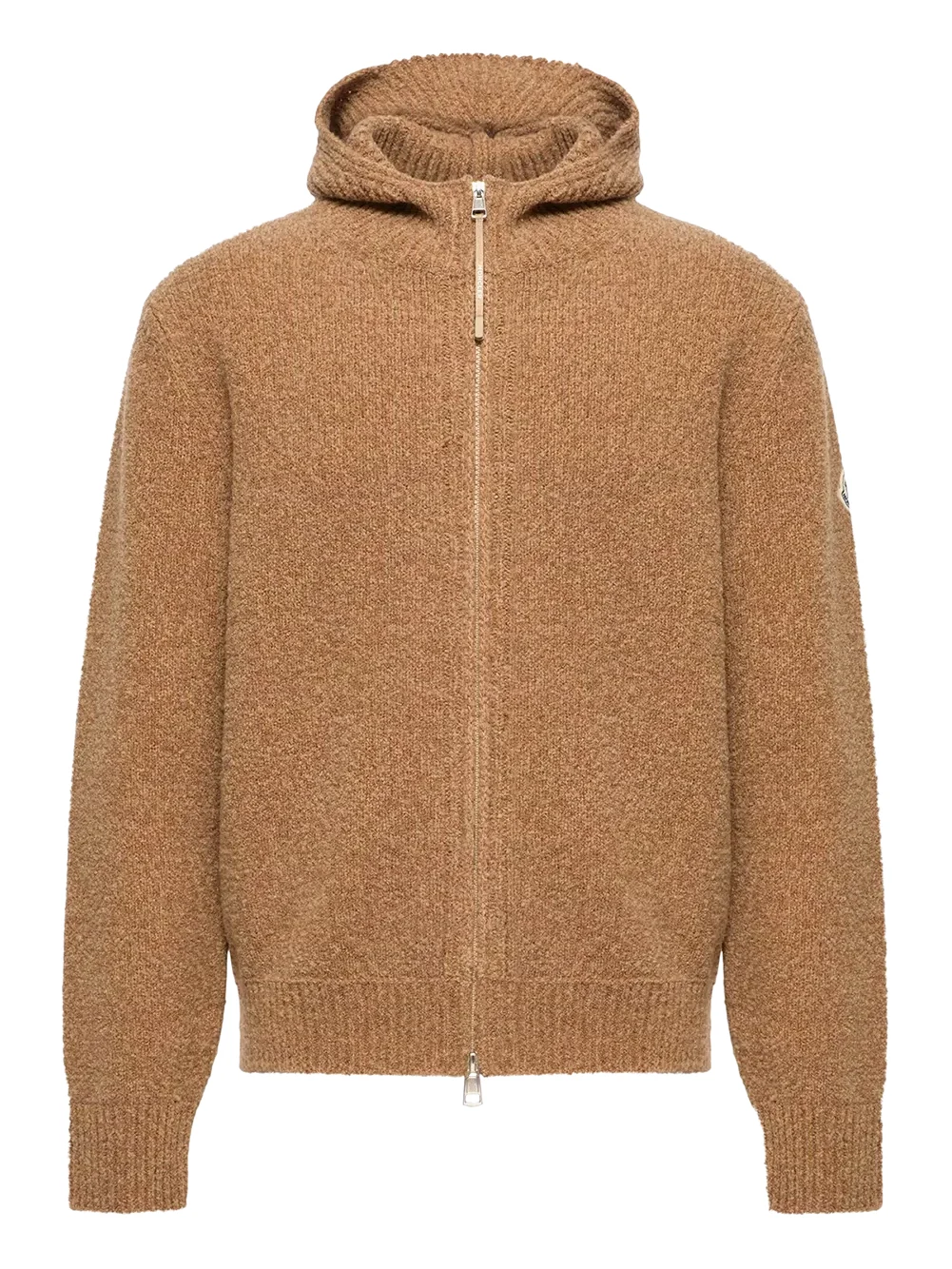 Bouclé Wool Blend Zip-up Hoodie
