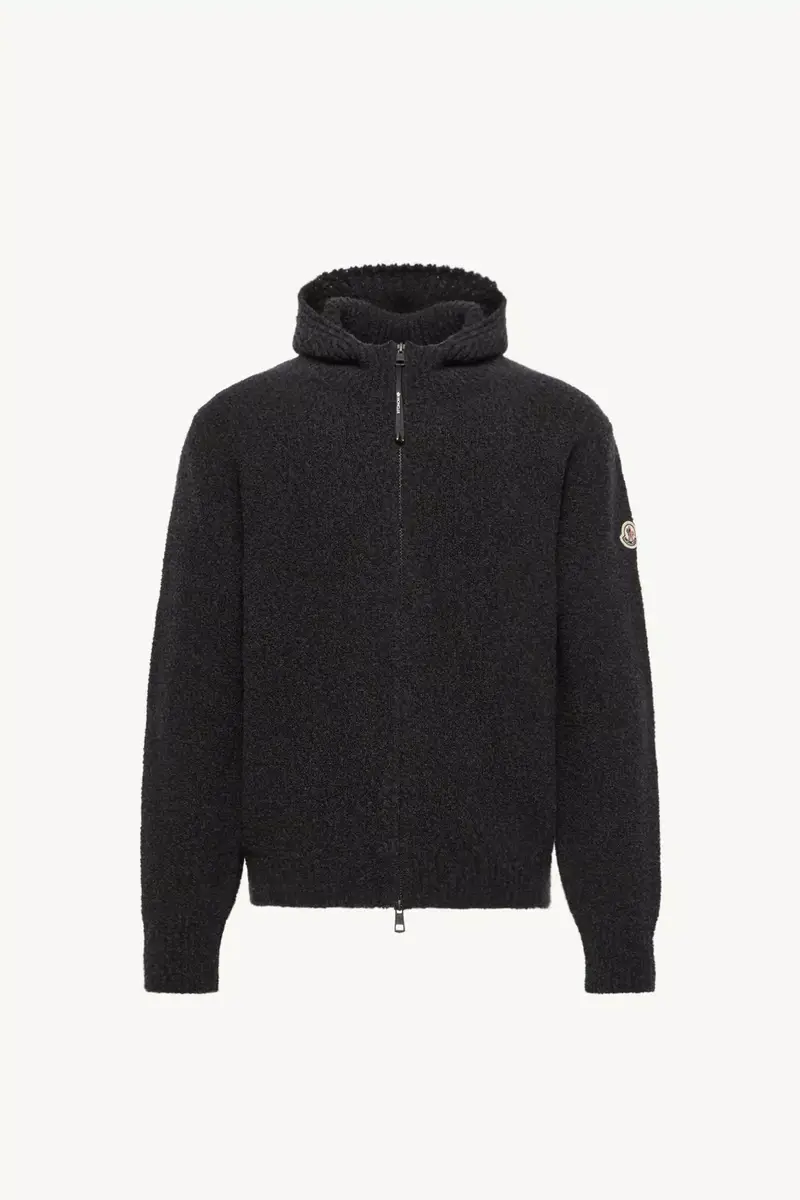Moncler Bouclé Wool Blend Zip-up Hoodie | Thumbnail 2 Moncler Bouclé Wool Blend Zip-up Hoodie | Thumbnail 2