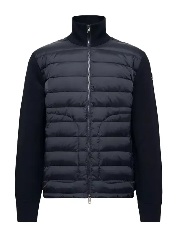 Padded Zip-up Cardigan
