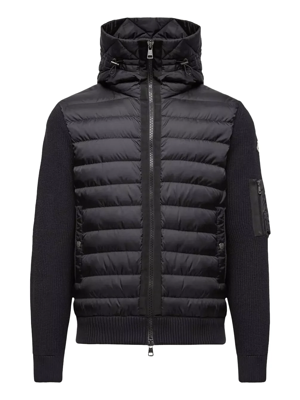 Padded Zip-up Cardigan