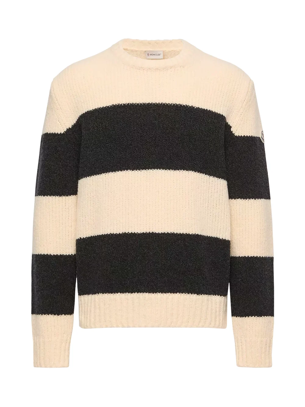 Striped Wool Blend Bouclé Sweater