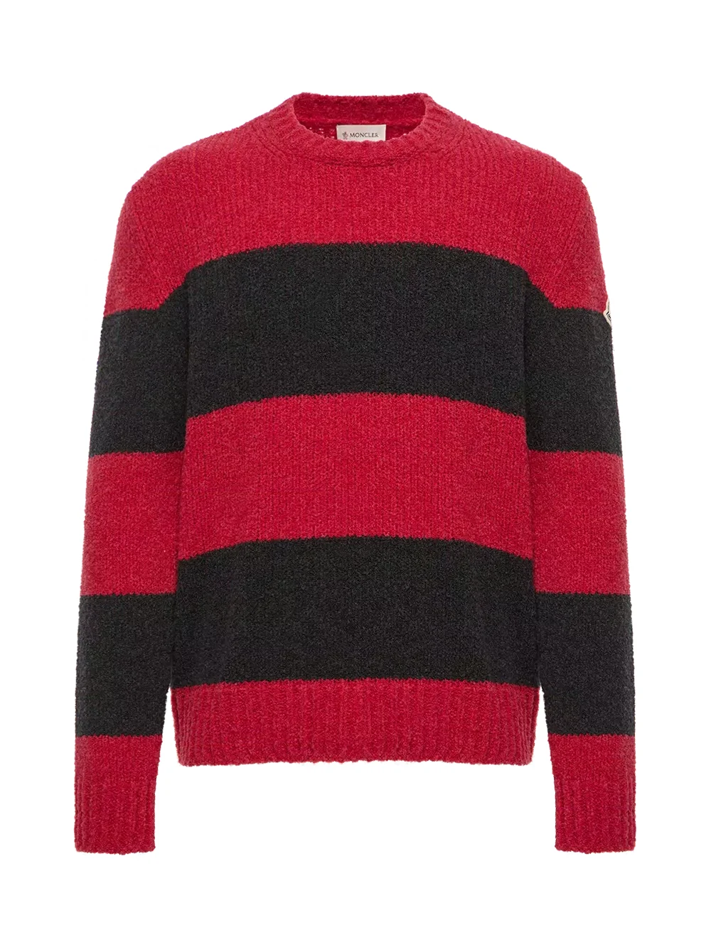 Striped Wool Blend Bouclé Sweater