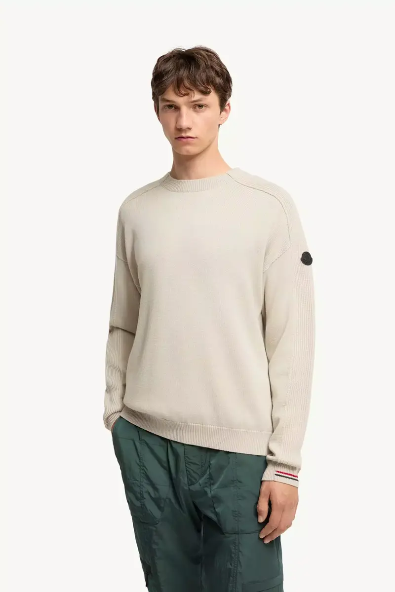 Moncler Logo Wool Sweater | Thumbnail 5 Moncler Logo Wool Sweater | Thumbnail 5