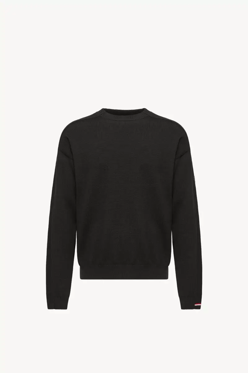 Moncler Logo Wool Sweater | Thumbnail 2 Moncler Logo Wool Sweater | Thumbnail 2