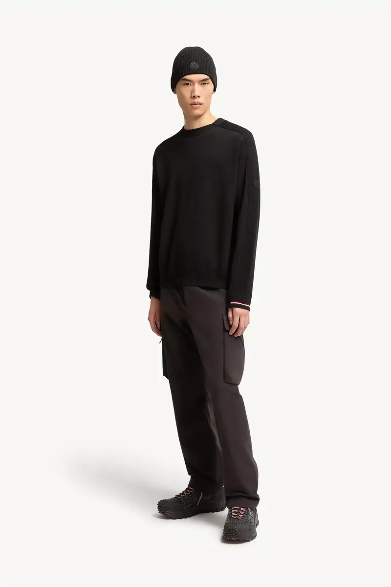 Moncler Logo Wool Sweater | Thumbnail 3 Moncler Logo Wool Sweater | Thumbnail 3
