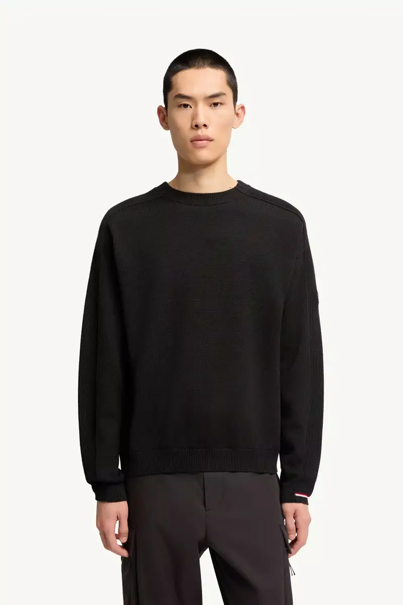 Moncler Logo Wool Sweater | Thumbnail 5 Moncler Logo Wool Sweater | Thumbnail 5