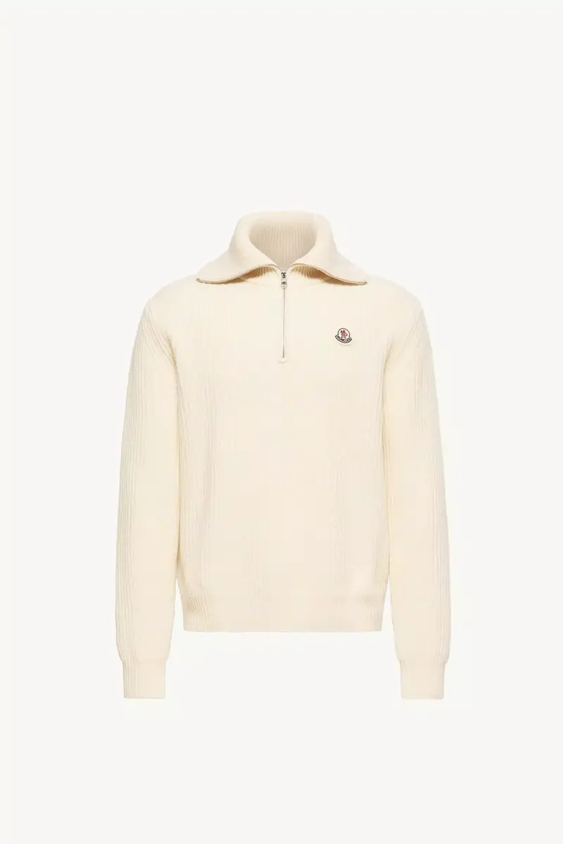 Moncler Logo Rib Wool Turtleneck | Thumbnail 2