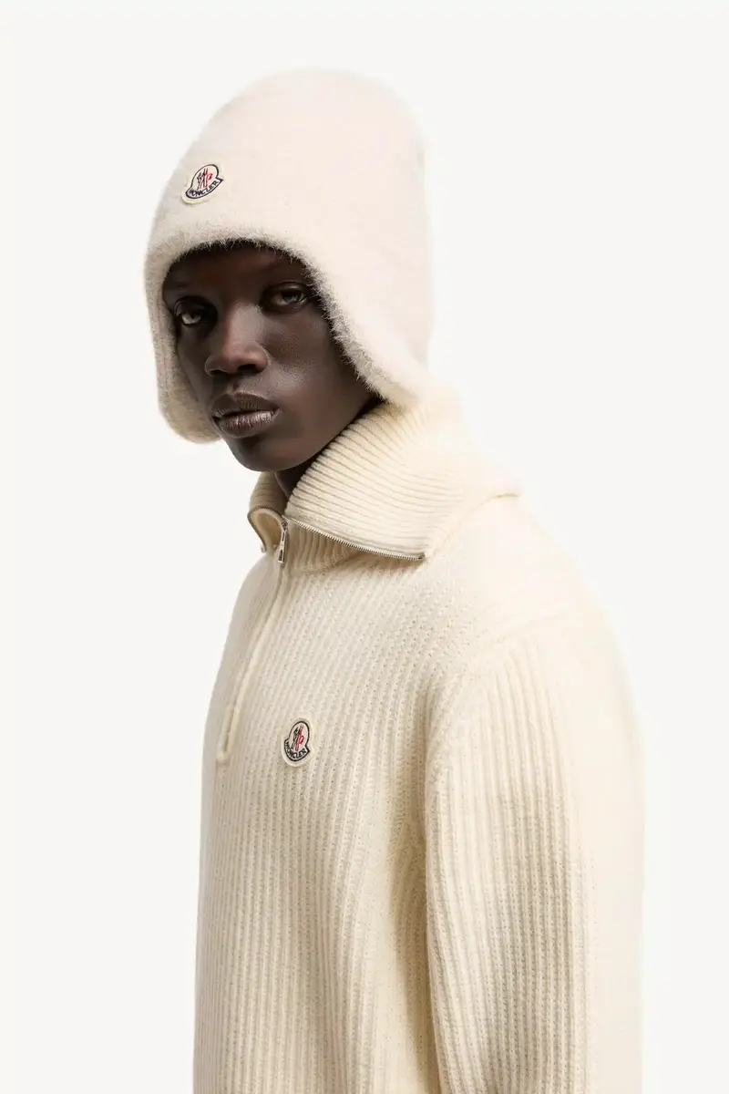 Moncler Logo Rib Wool Turtleneck | Thumbnail 4