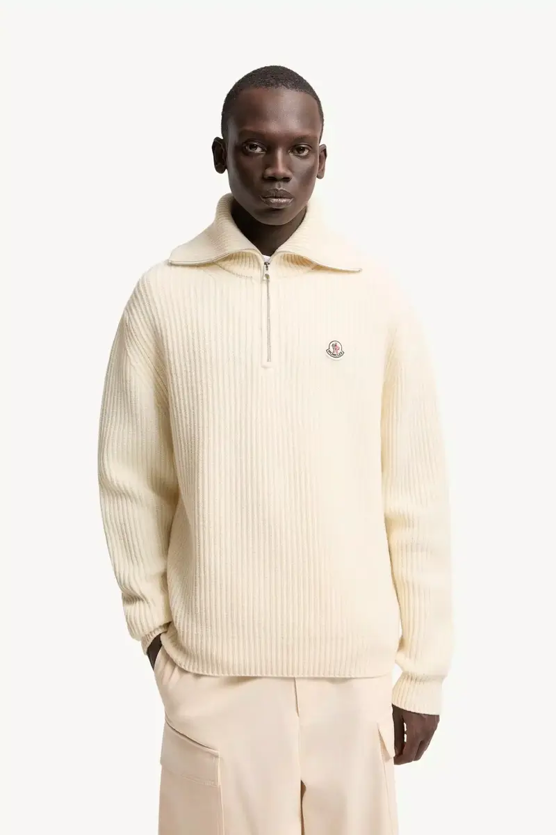 Moncler Logo Rib Wool Turtleneck | Thumbnail 5