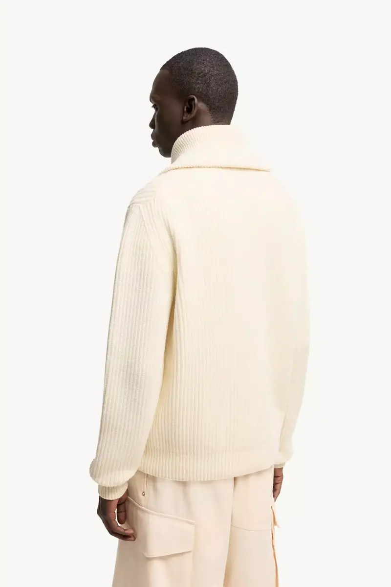 Moncler Logo Rib Wool Turtleneck | Thumbnail 6