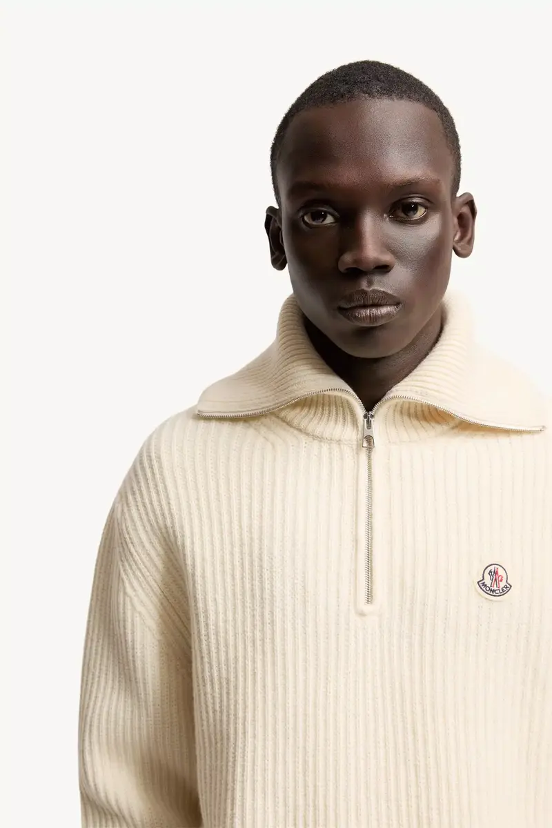 Moncler Logo Rib Wool Turtleneck | Thumbnail 7