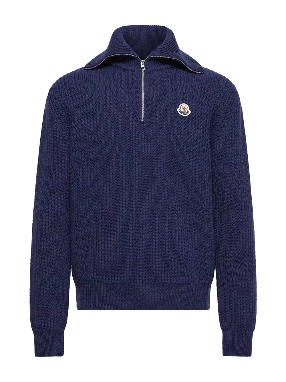 Moncler Logo Rib Wool Turtleneck