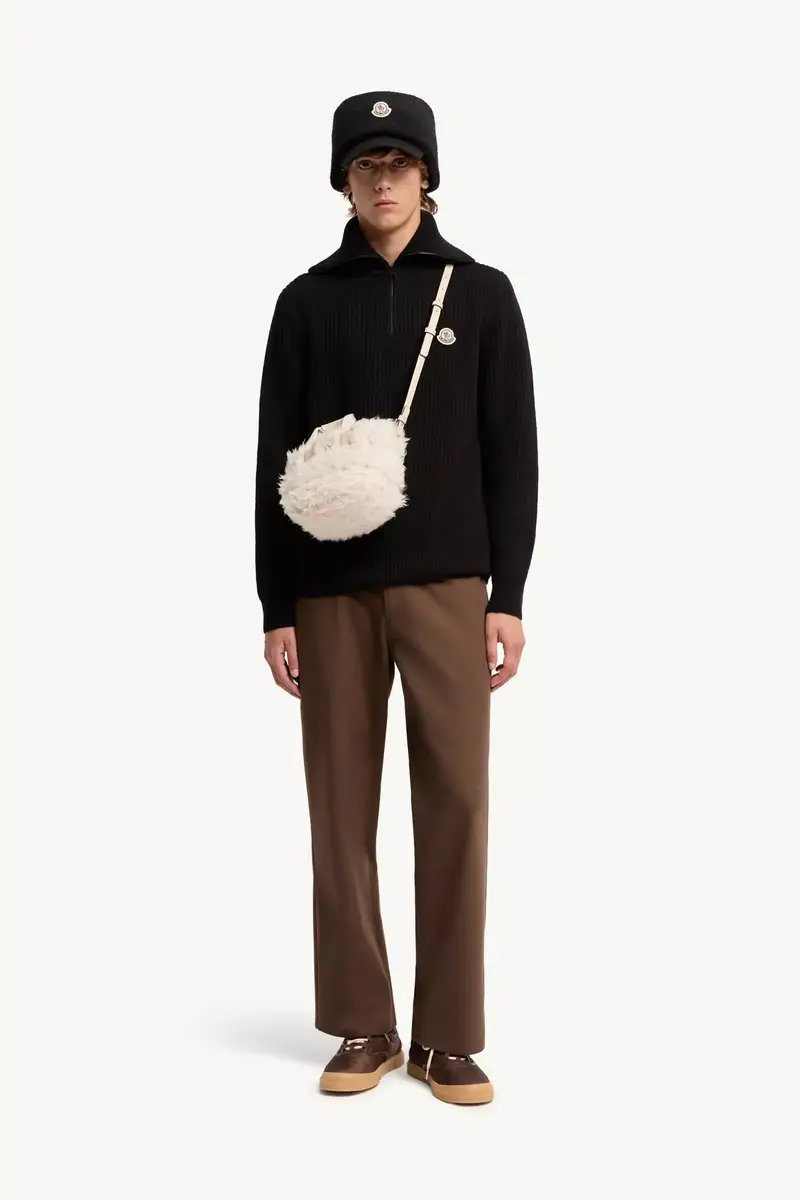 Moncler Logo Rib Wool Turtleneck | Thumbnail 3 Moncler Logo Rib Wool Turtleneck | Thumbnail 3