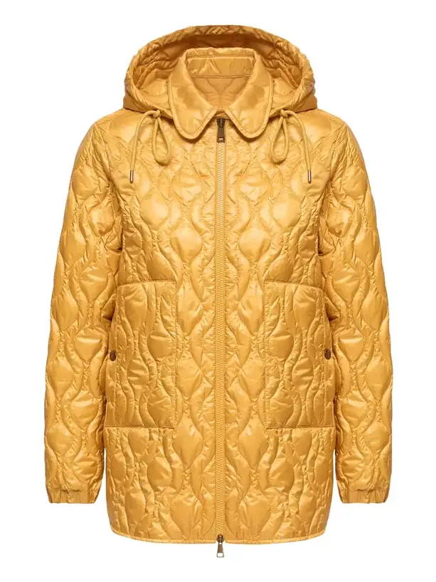Balette Geometric Quilted Short Down Jacket