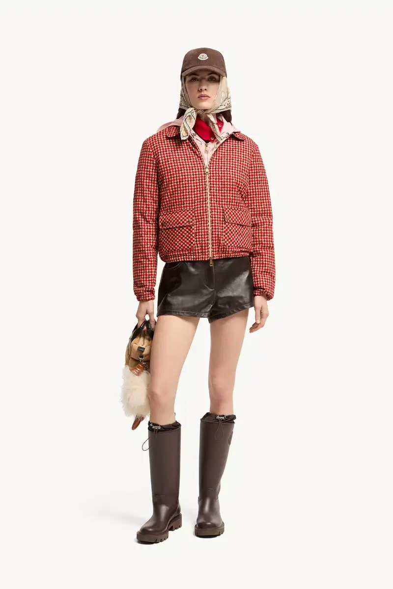 Moncler Lanset Velvet Short Down Jacket | Thumbnail 3 Moncler Lanset Velvet Short Down Jacket | Thumbnail 3