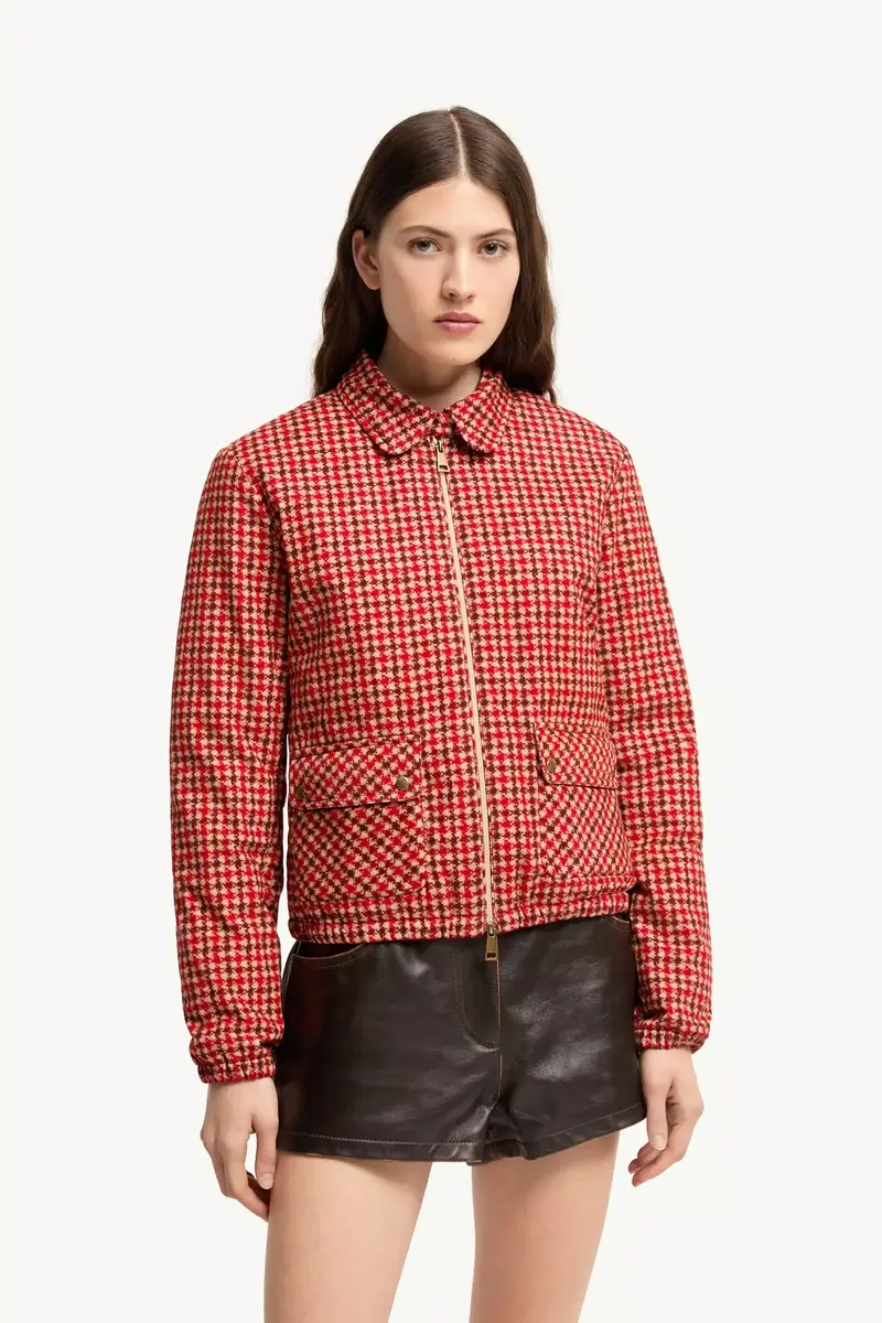 Moncler Lanset Velvet Short Down Jacket | Thumbnail 5 Moncler Lanset Velvet Short Down Jacket | Thumbnail 5