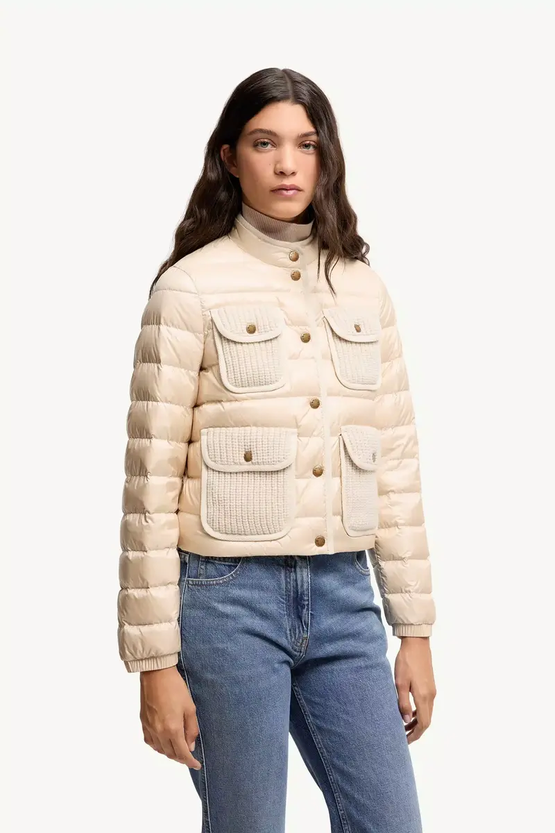 Moncler Furet Wool & Cashmere Trimmed Short Down Jacket | Thumbnail 5 Moncler Furet Wool & Cashmere Trimmed Short Down Jacket | Thumbnail 5