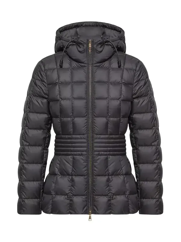 Engoulevent Square Quilted Hooded Short Down Jacket Engoulevent Square Quilted Hooded Short Down Jacket