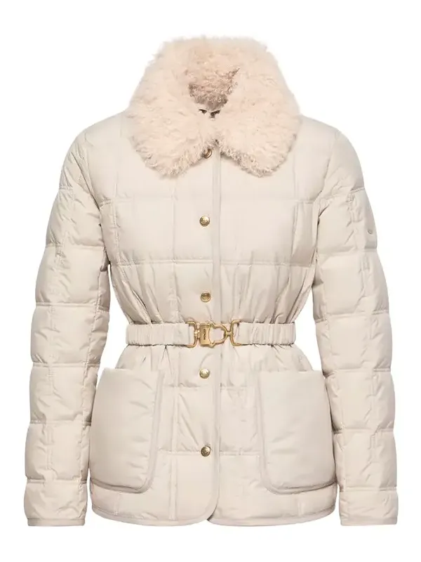Cygnes Belted Short Down Jacket