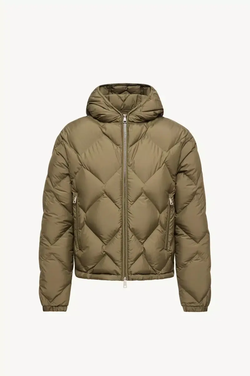 Moncler Arvouinne Hooded Triangle-quilted Short Down Jacket | Thumbnail 2 Moncler Arvouinne Hooded Triangle-quilted Short Down Jacket | Thumbnail 2