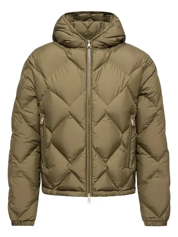 Arvouinne Hooded Triangle-quilted Short Down Jacket Arvouinne Hooded Triangle-quilted Short Down Jacket