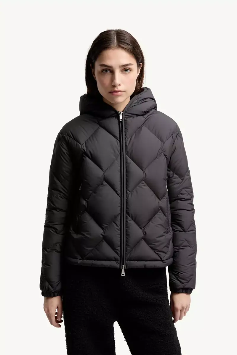 Moncler Arvouinne Hooded Triangle-quilted Short Down Jacket | Thumbnail 5 Moncler Arvouinne Hooded Triangle-quilted Short Down Jacket | Thumbnail 5