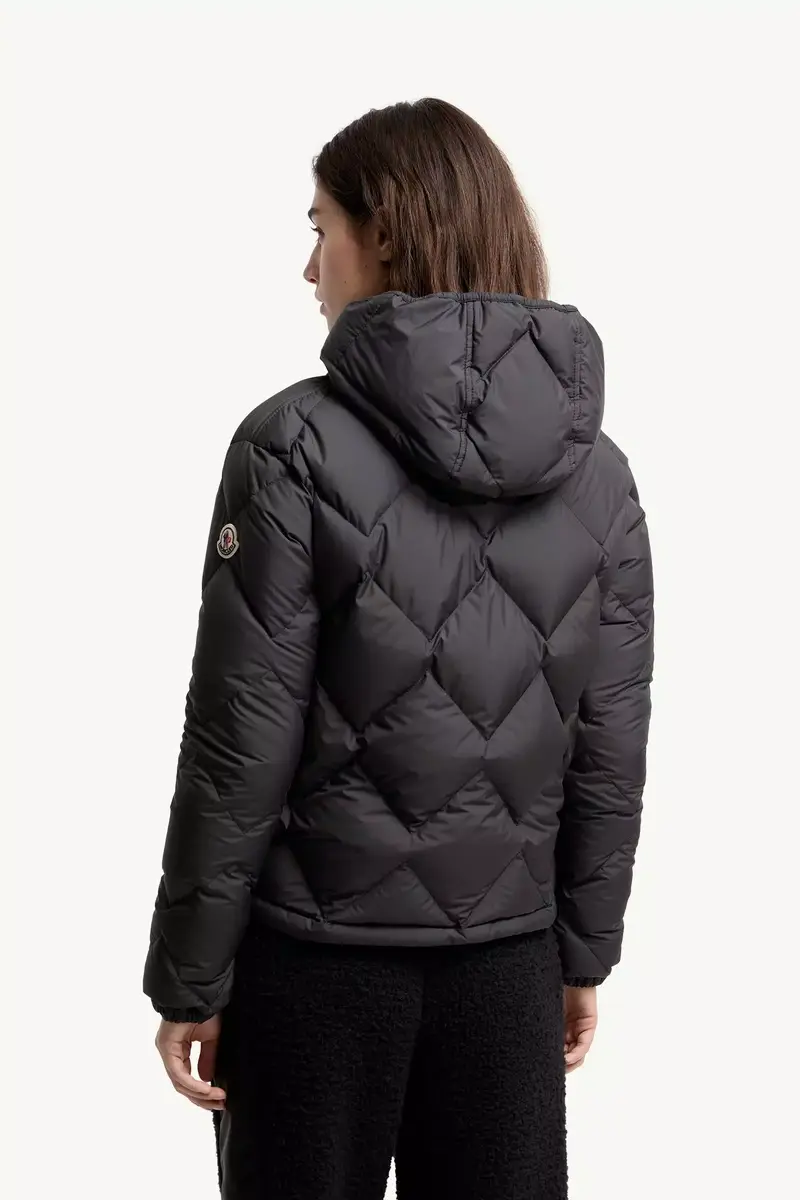 Moncler Arvouinne Hooded Triangle-quilted Short Down Jacket | Thumbnail 6 Moncler Arvouinne Hooded Triangle-quilted Short Down Jacket | Thumbnail 6