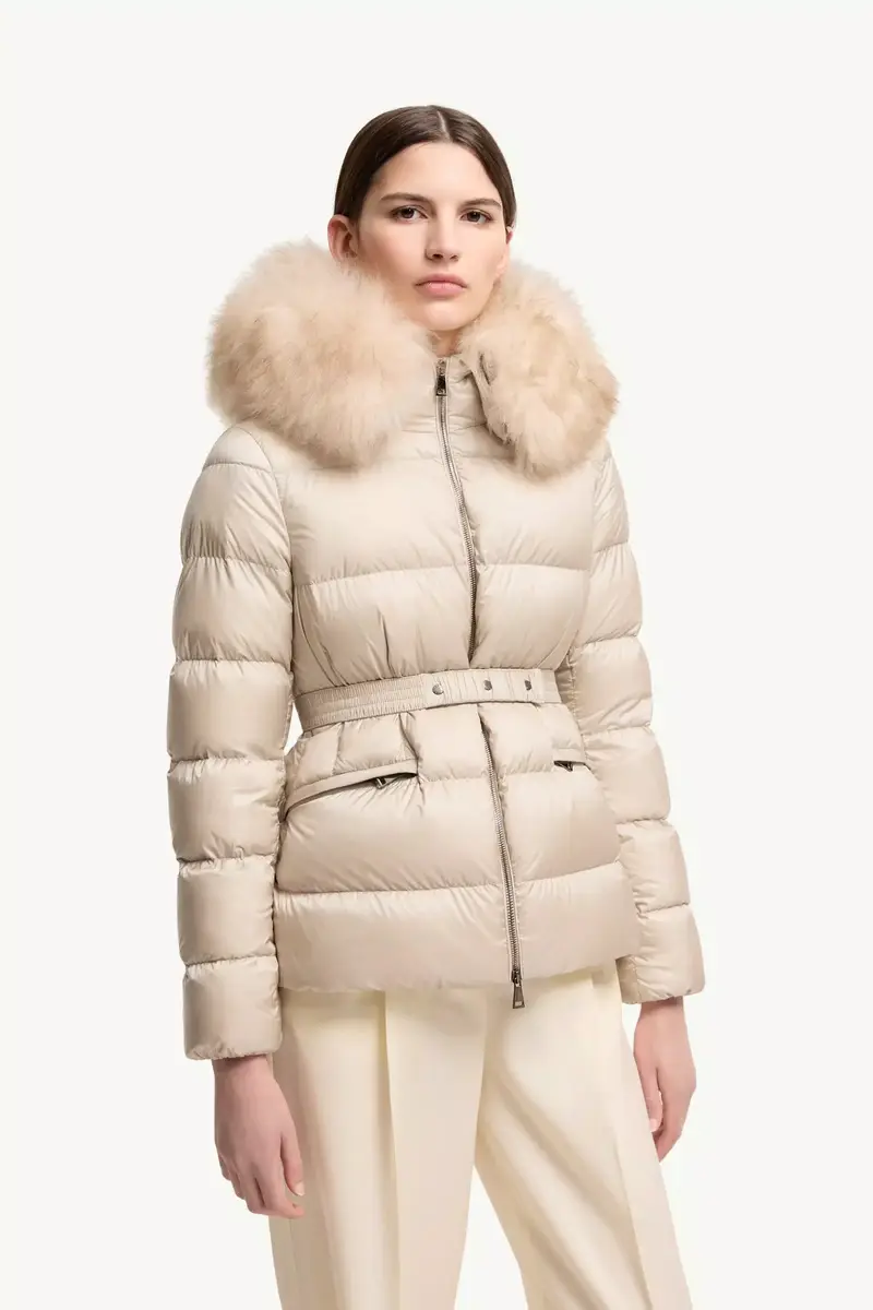 Moncler Boed Hooded Shearling-trimmed Short Down Jacket | Thumbnail 5