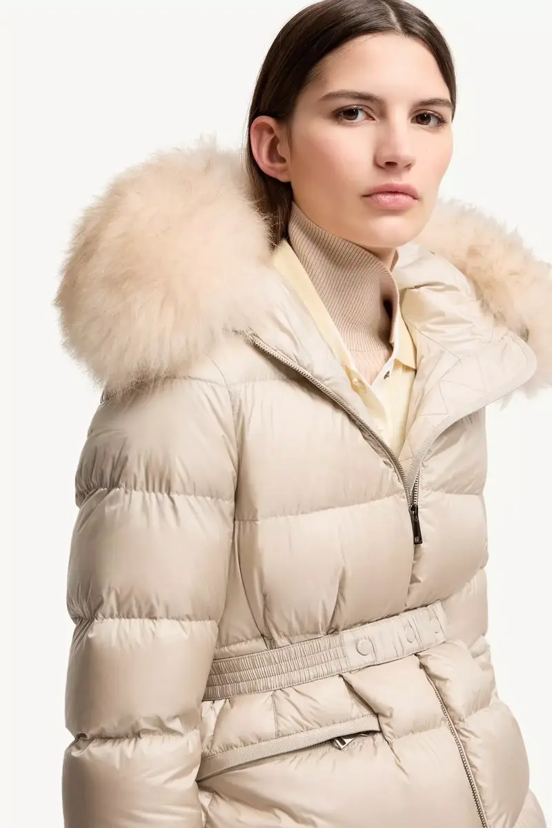 Moncler Boed Hooded Shearling-trimmed Short Down Jacket | Thumbnail 7