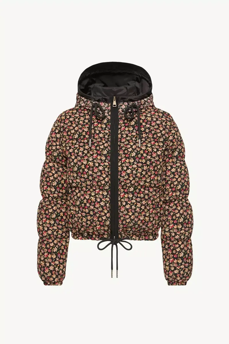 Moncler Becfigue Floral Hooded Down Jacket | Thumbnail 2
