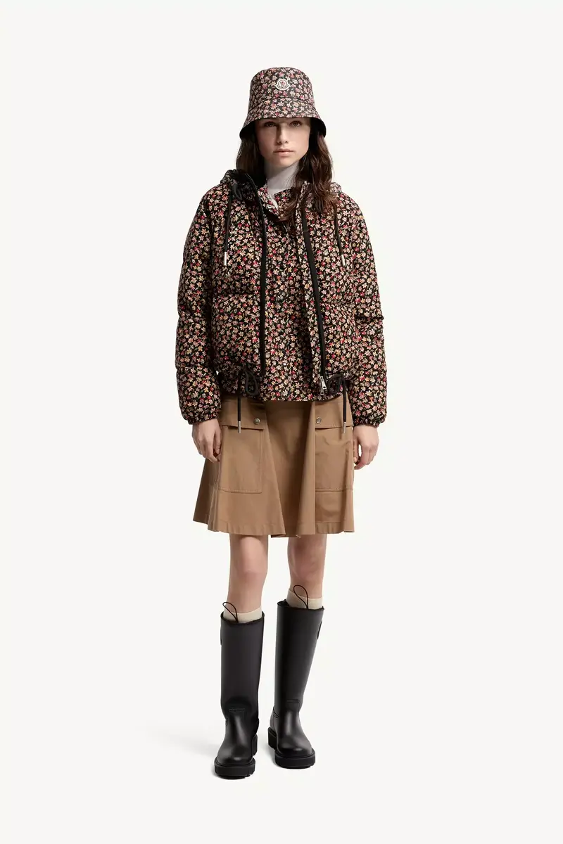 Moncler Becfigue Floral Hooded Down Jacket | Thumbnail 3