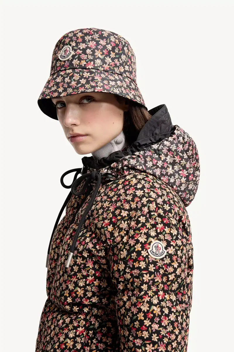 Moncler Becfigue Floral Hooded Down Jacket | Thumbnail 4