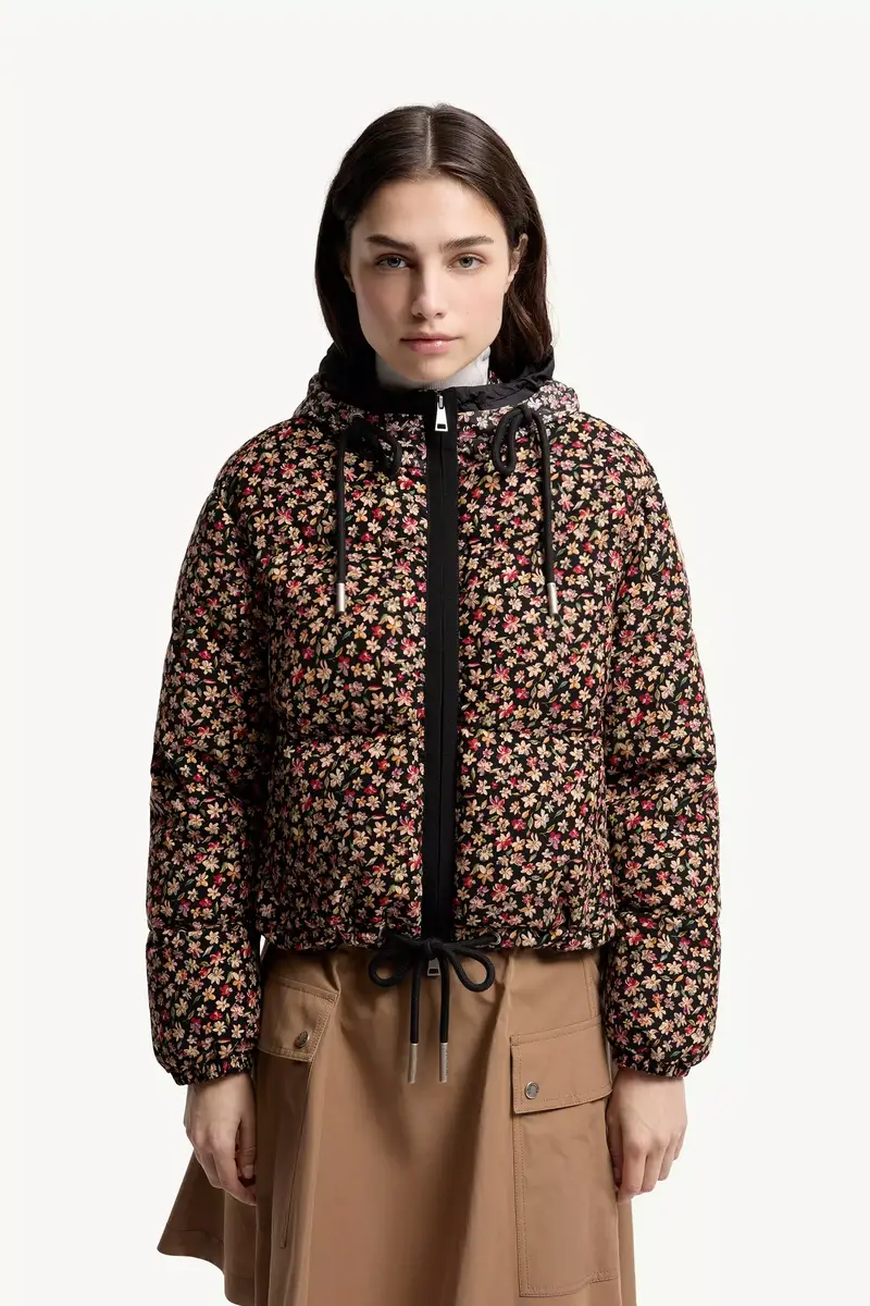 Moncler Becfigue Floral Hooded Down Jacket | Thumbnail 5