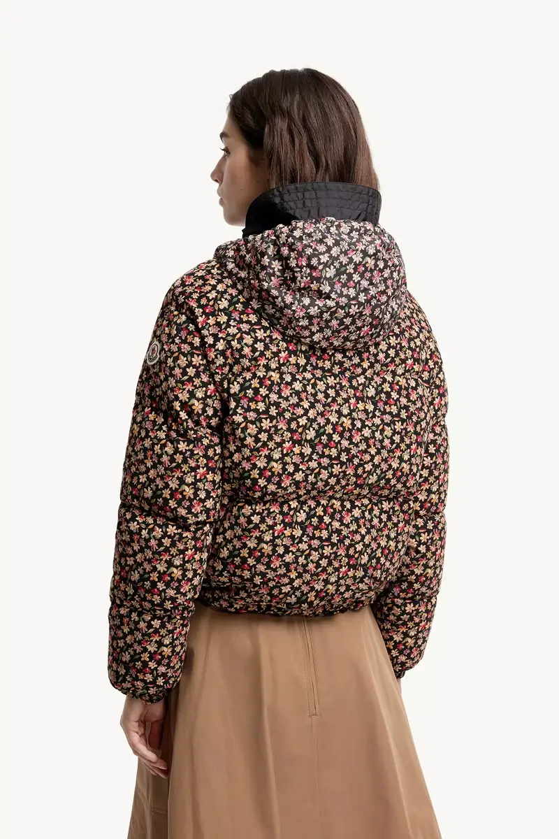 Moncler Becfigue Floral Hooded Down Jacket | Thumbnail 6