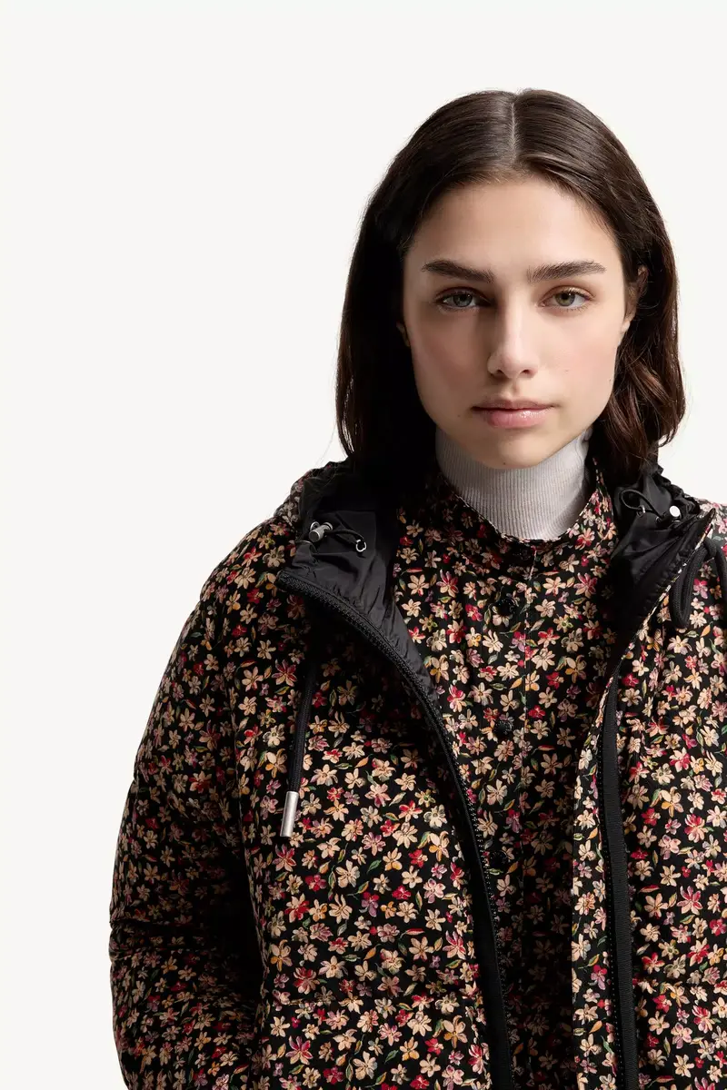 Moncler Becfigue Floral Hooded Down Jacket | Thumbnail 7