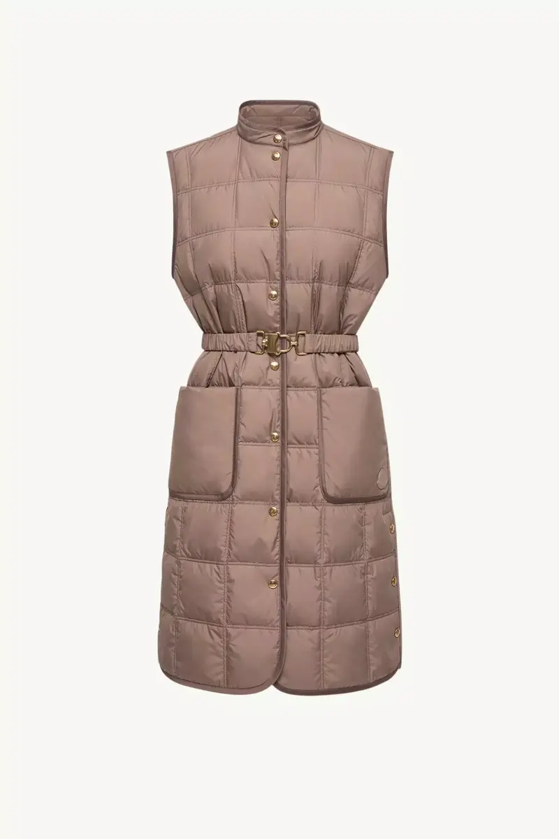 Moncler Cygnette Square Quilted Long Down Vest | Thumbnail 2 Moncler Cygnette Square Quilted Long Down Vest | Thumbnail 2