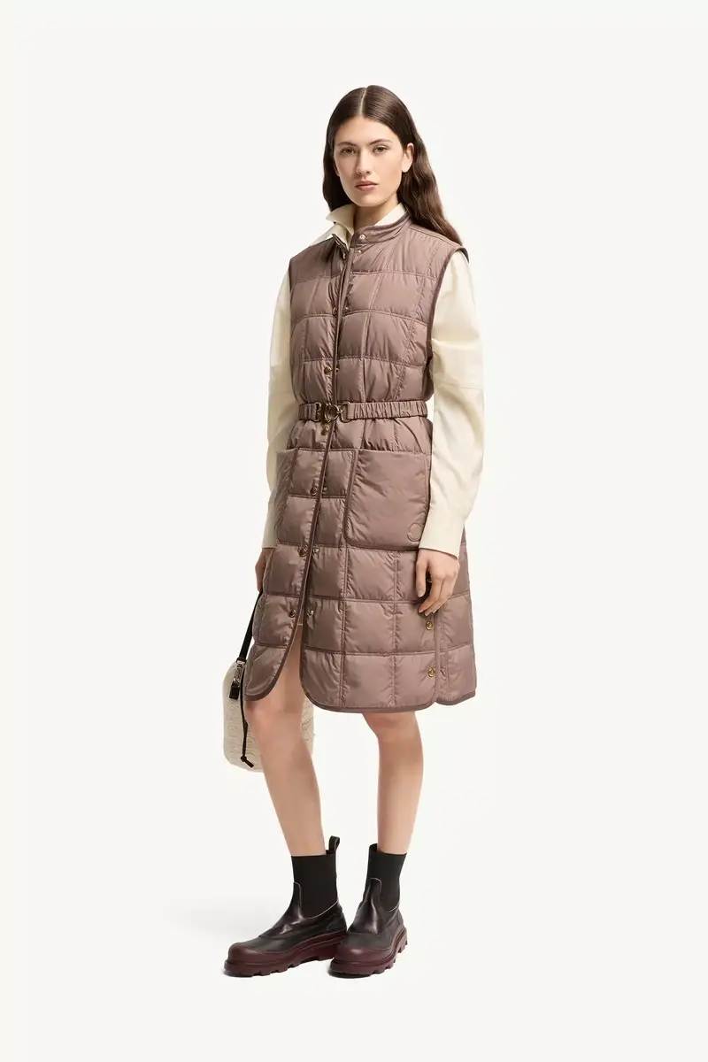 Moncler Cygnette Square Quilted Long Down Vest | Thumbnail 3 Moncler Cygnette Square Quilted Long Down Vest | Thumbnail 3