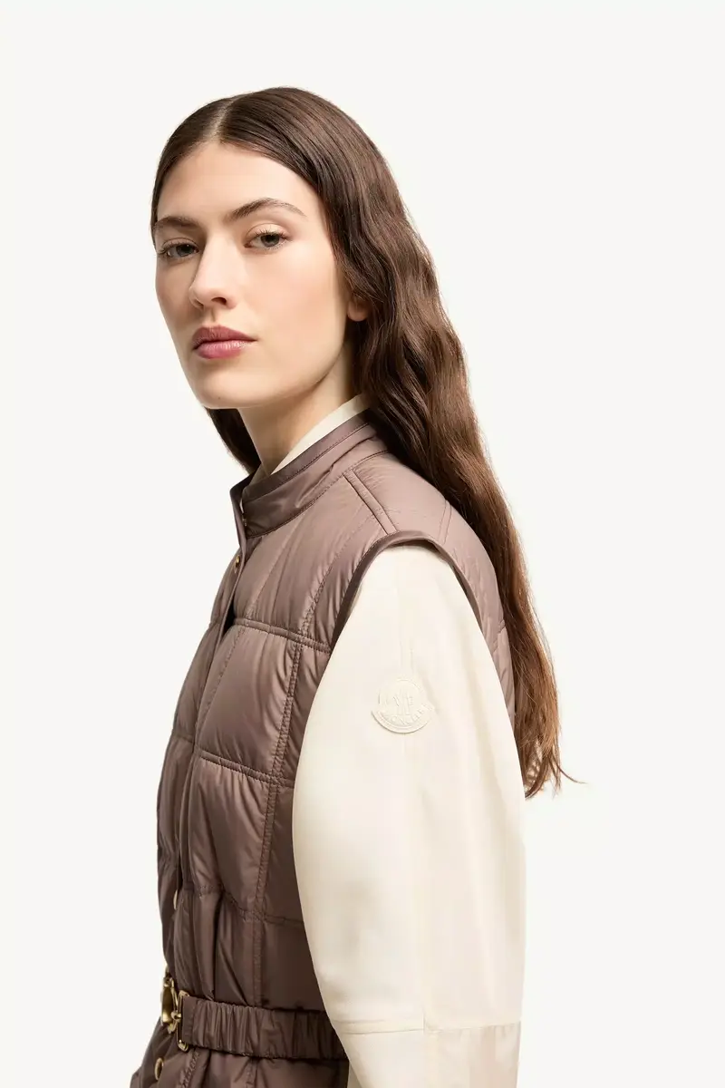 Moncler Cygnette Square Quilted Long Down Vest | Thumbnail 4 Moncler Cygnette Square Quilted Long Down Vest | Thumbnail 4