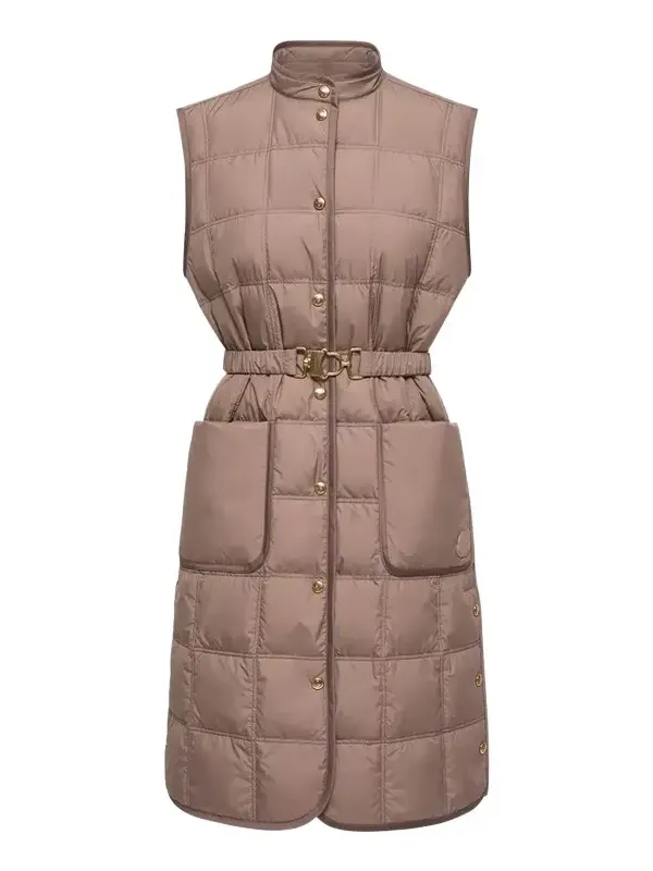 Moncler Cygnette Square Quilted Long Down Vest