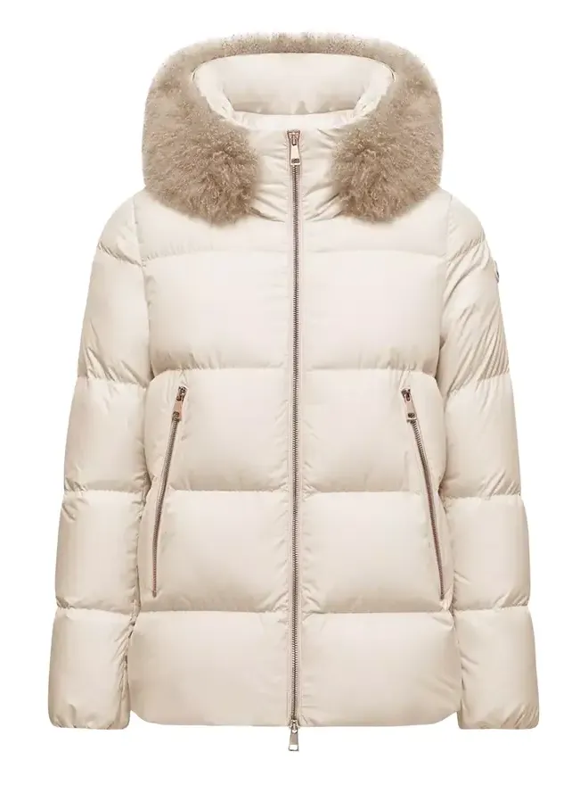 Laichefur Shearling-trimmed Short Down Jacket Laichefur Shearling-trimmed Short Down Jacket
