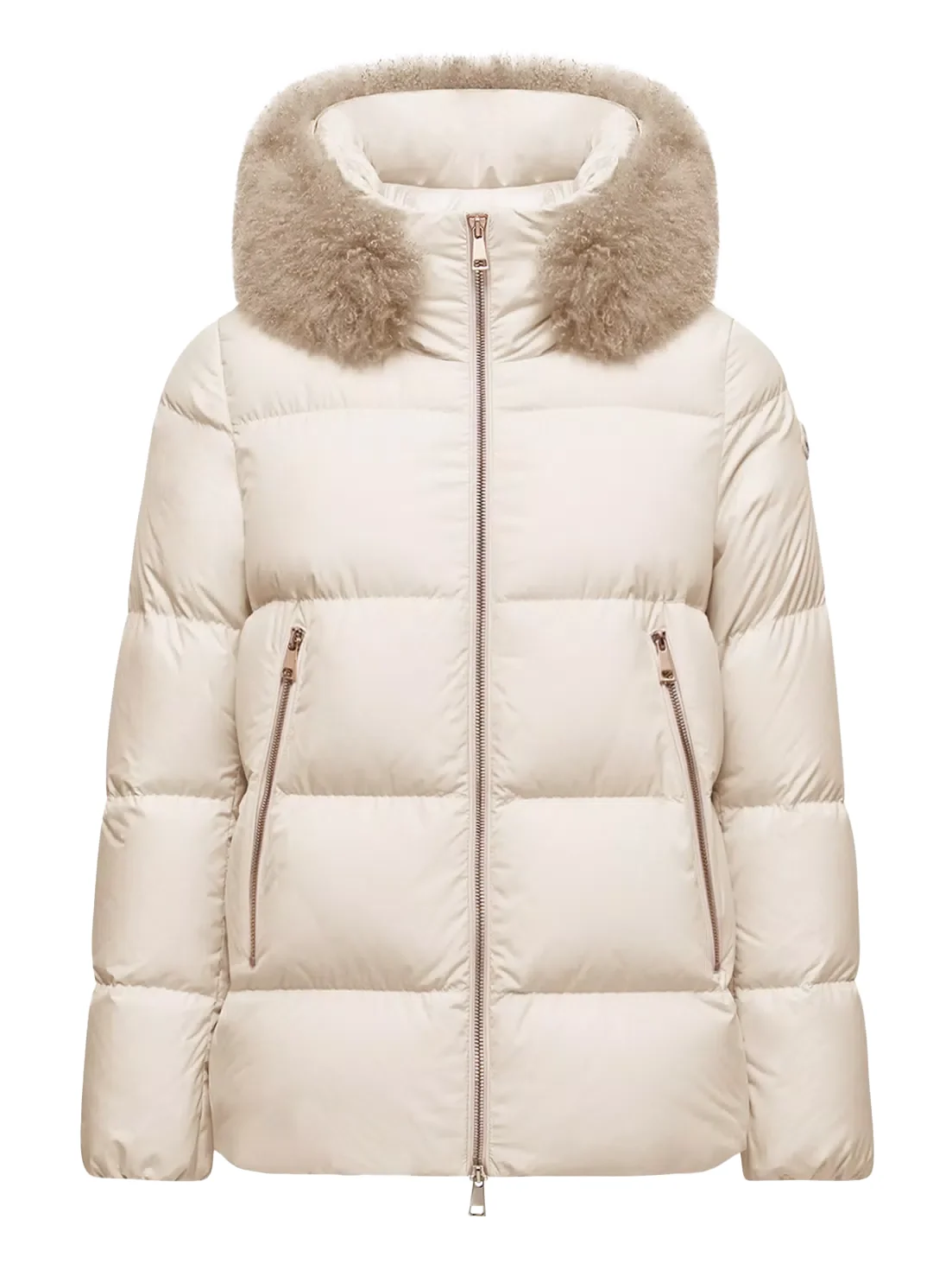Laichefur Shearling-trimmed Short Down Jacket