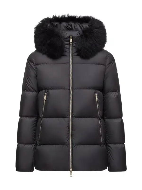 Laichefur Shearling-trimmed Short Down Jacket Laichefur Shearling-trimmed Short Down Jacket