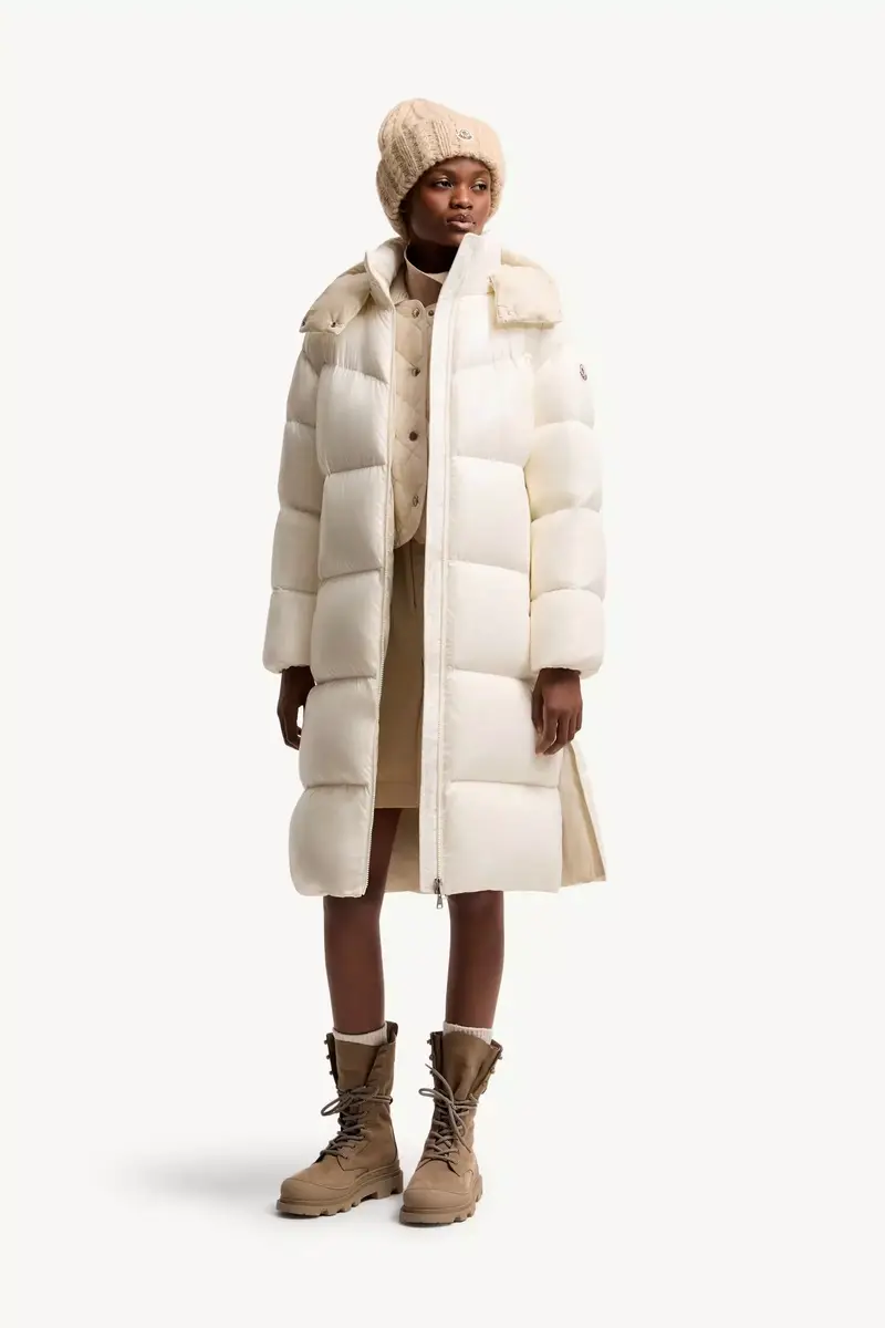 Moncler Harfang Hooded Long Down Coat | Thumbnail 3