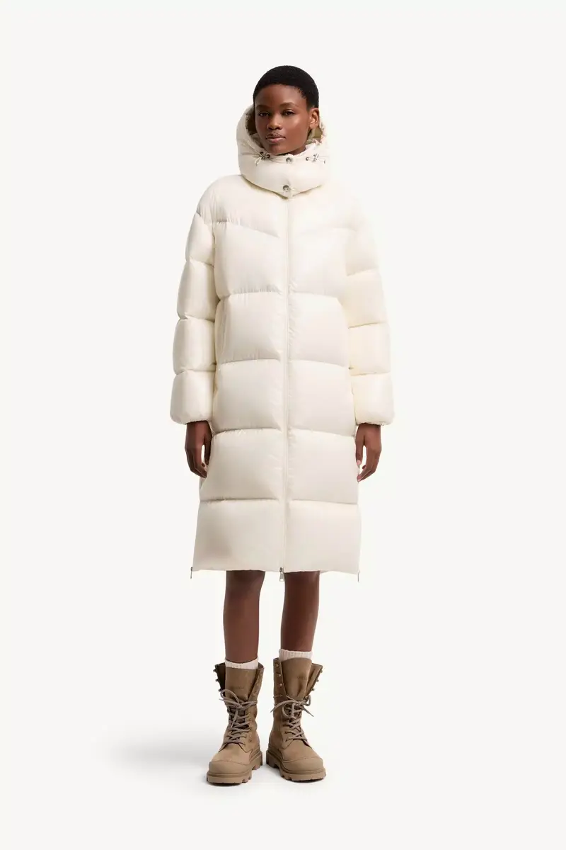 Moncler Harfang Hooded Long Down Coat | Thumbnail 5