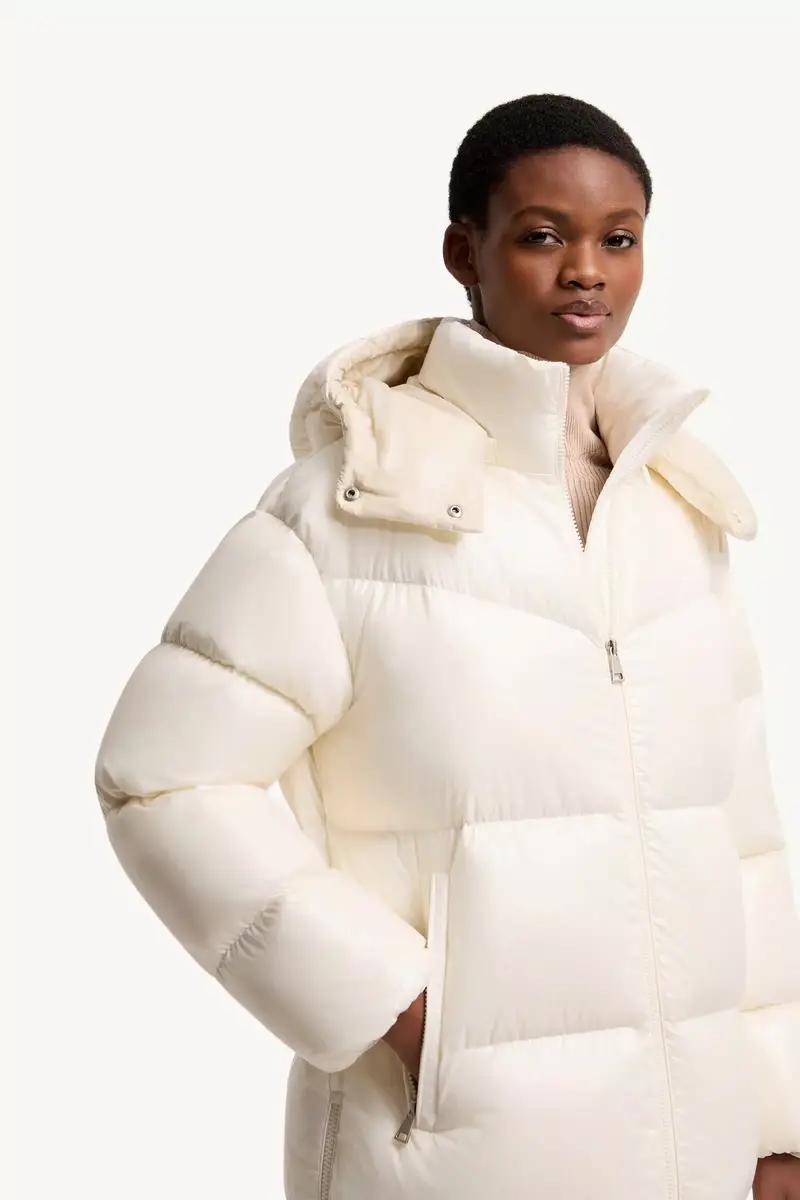 Moncler Harfang Hooded Long Down Coat | Thumbnail 8
