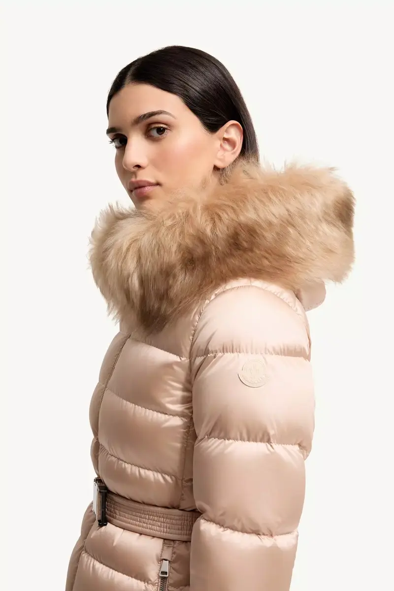 Moncler Cupidones Hooded Shearling-trimmed Short Down Jacket | Thumbnail 4