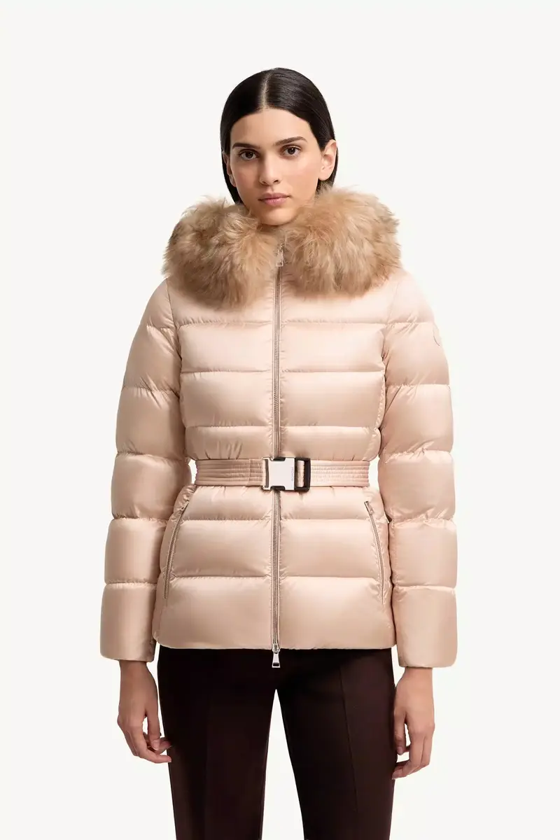 Moncler Cupidones Hooded Shearling-trimmed Short Down Jacket | Thumbnail 5