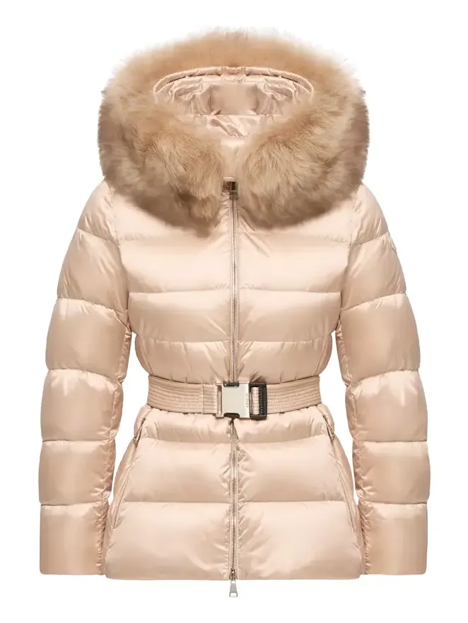 Cupidones Hooded Shearling-trimmed Short Down Jacket Cupidones Hooded Shearling-trimmed Short Down Jacket
