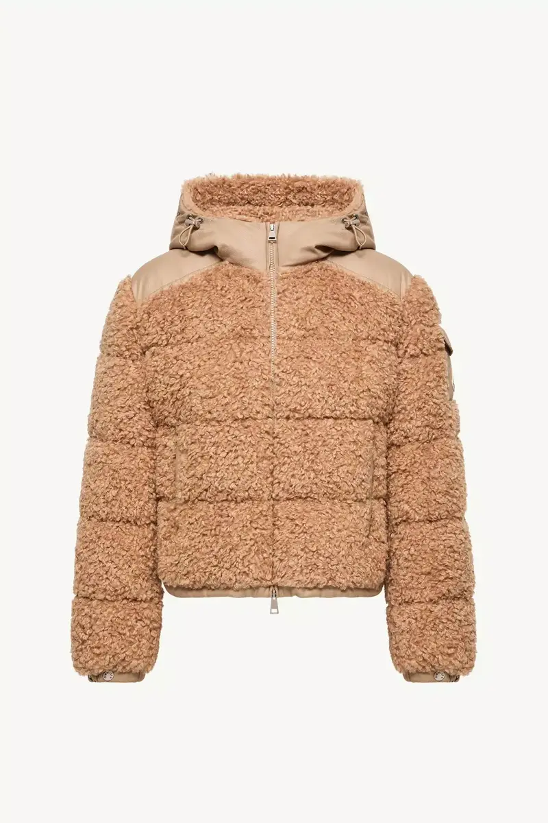 Moncler Alpestre Hooded Teddy Short Down Jacket | Thumbnail 2